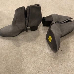 ASH ANKLE BOOTS ZIPPER SUEDE BLOCK HEEL SZ 10
